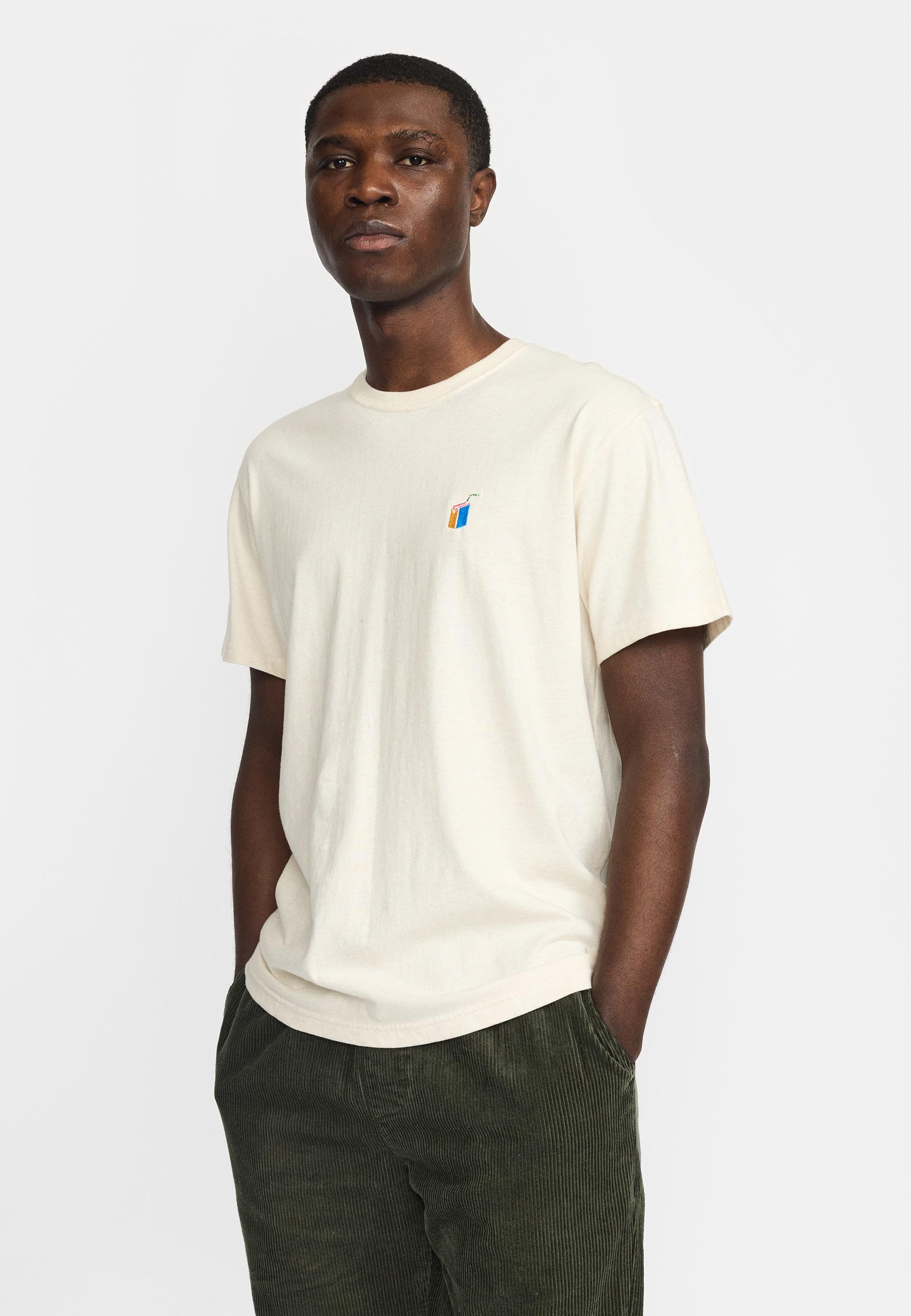Revolution Trinkpäckchen Offwhite Melange Application T-Shirt Herren cremeweiss